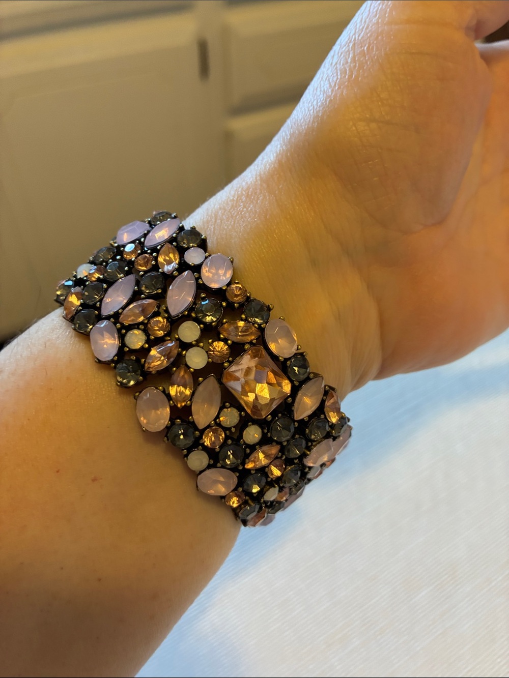 Chloe + Isabel Lavender and Gunmetal Stretch Bracelet - Picture 4 of 12